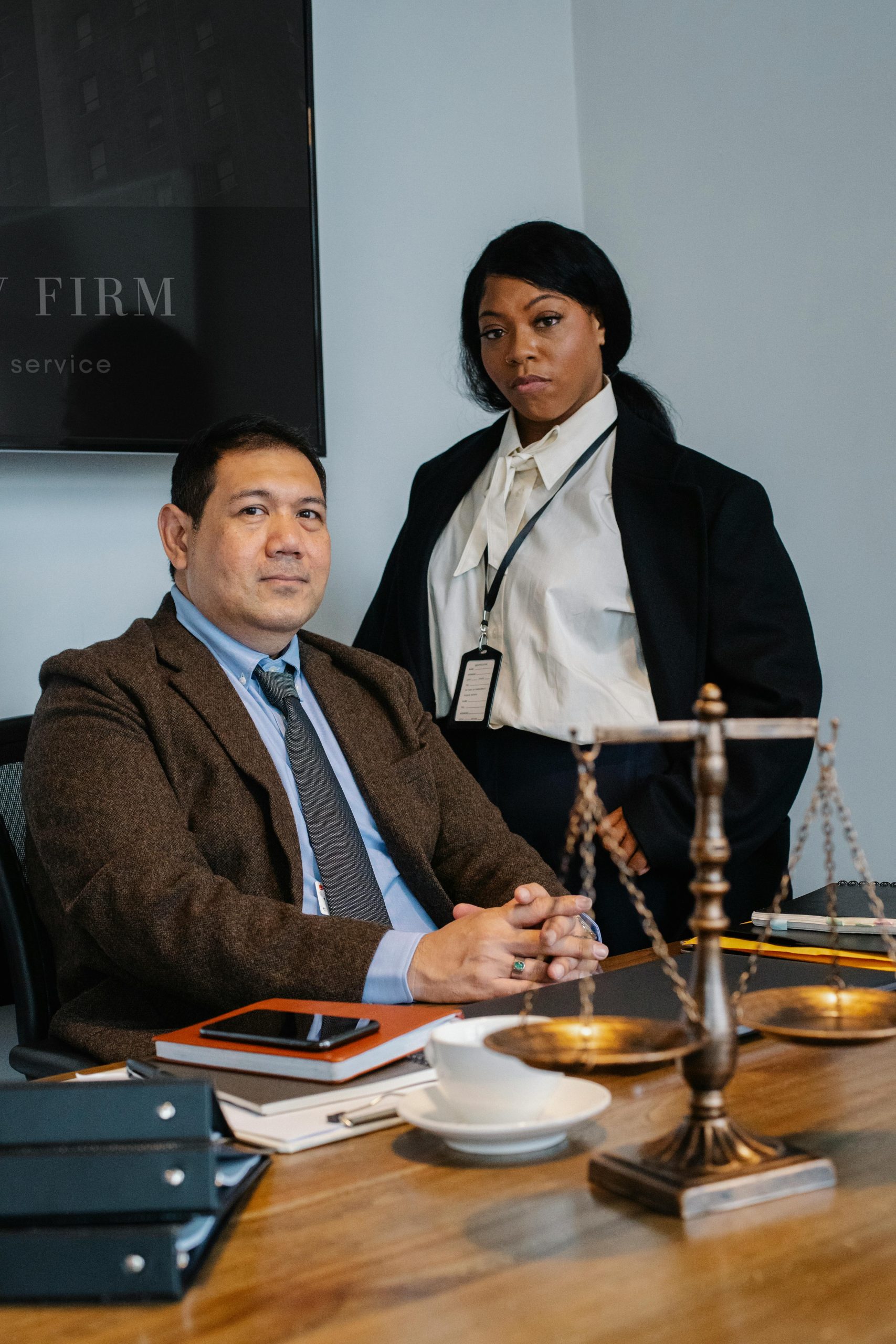 Lawyers meeting with a client about a car accident case in Florida